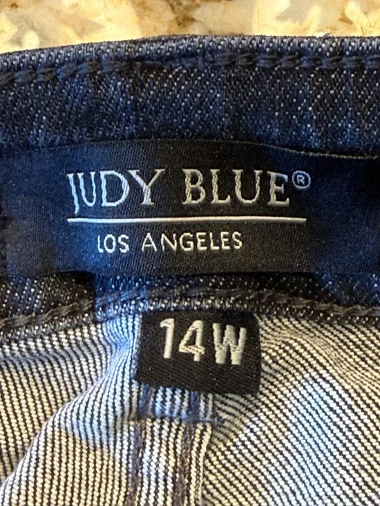 Judy Blue Women’s Size 14W Distressed Gray Skinny Jeans With Raw Edge Hem - Picture 7 of 10